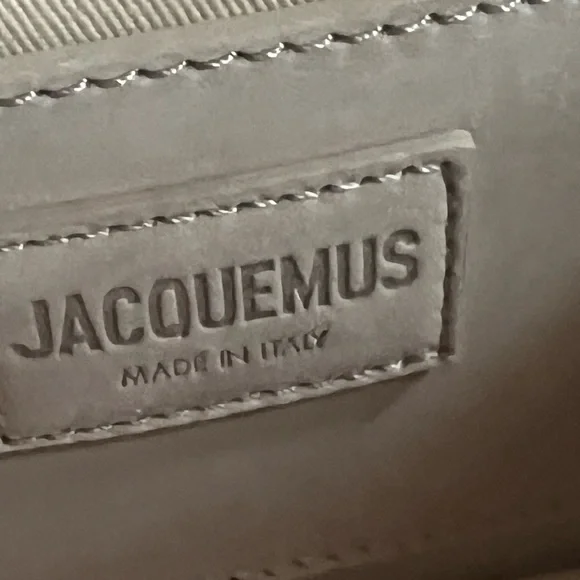 Jacquemus Taupe Clutch with Gold Logo - Picture 8 of 13